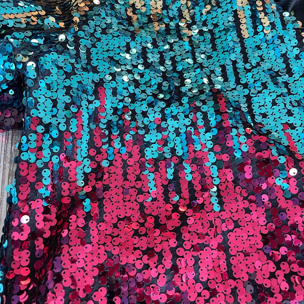 Sequin Coat Multicolor Statement Piece Size 3XL - Also Looks Great Oversized - Picture 7 of 9